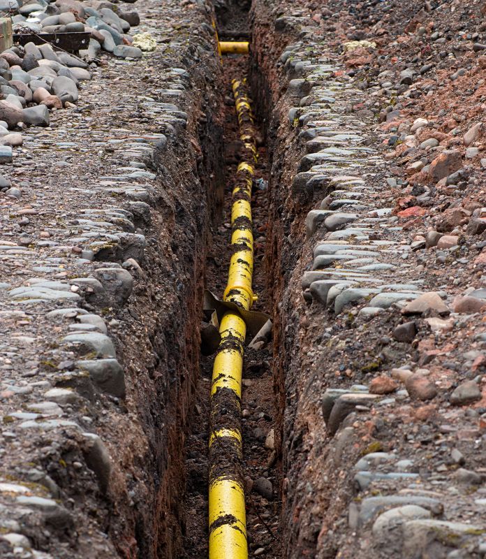 Underground Gas Line Work